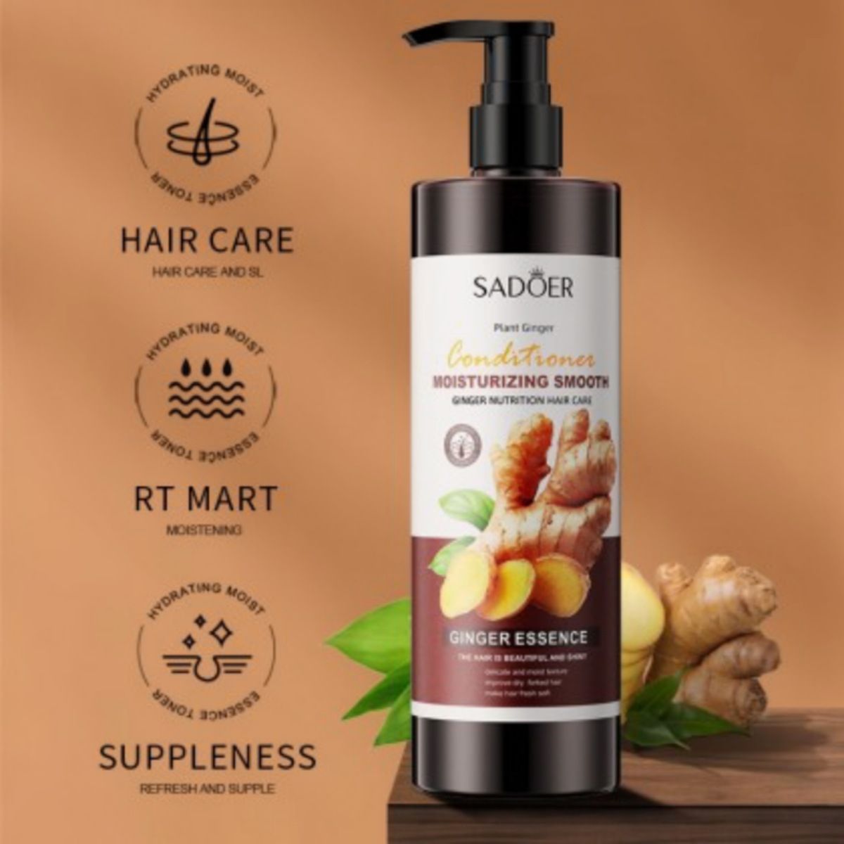 Ginger Essence Moisturizing Silky Hair Conditioner .( Anti Hair Loss & Anti Dandruff.)