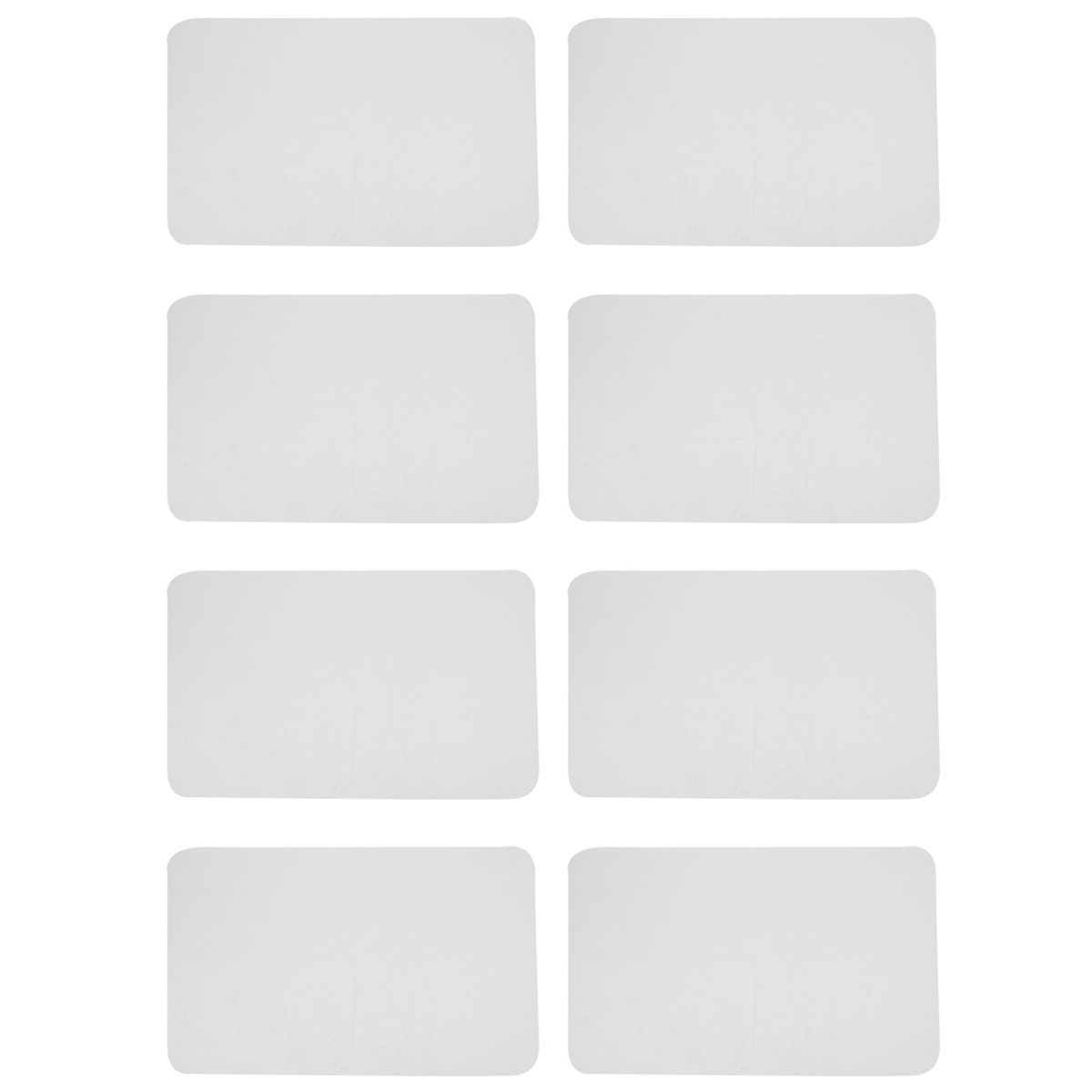 8 Transparent P Mats Washable White Dining Table P Mat Plastic Non- Heat Resistant