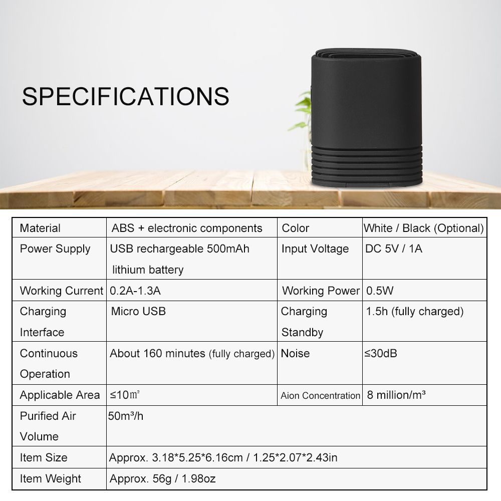 Portable Air Purifier PM2.5 Formaldehyde Removal Necklace