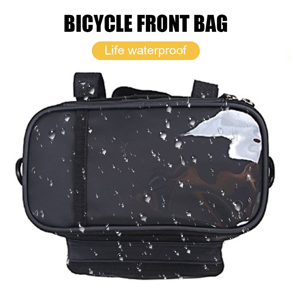 Bicycle Handlebar Insulated Front Bag Phone Holder