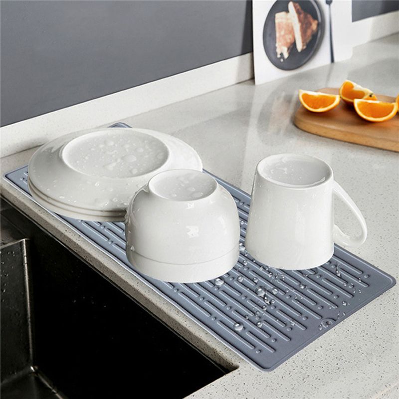 Silicone Square Dish Drying Mat Drain Pad Water Filter Table Pmat Kitchen Heat Resistant Protection Durable A