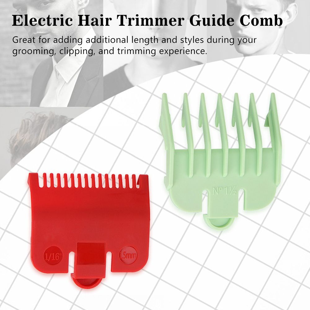 2pcs Professional Cutting Guide Comb 1.5mm 3mm Set Colorful