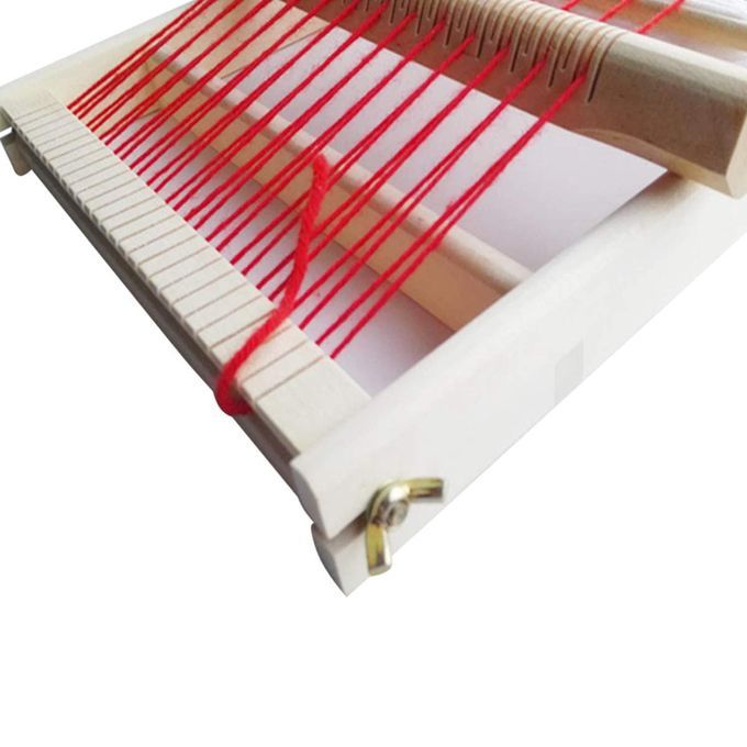 Traditional Wood Weaving Toys Children Weaving Loom Kit Knitting Frame