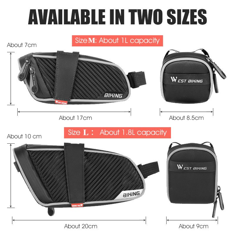 West Biking Bicycle Saddle Bag Mtb Bike Pannier Ba