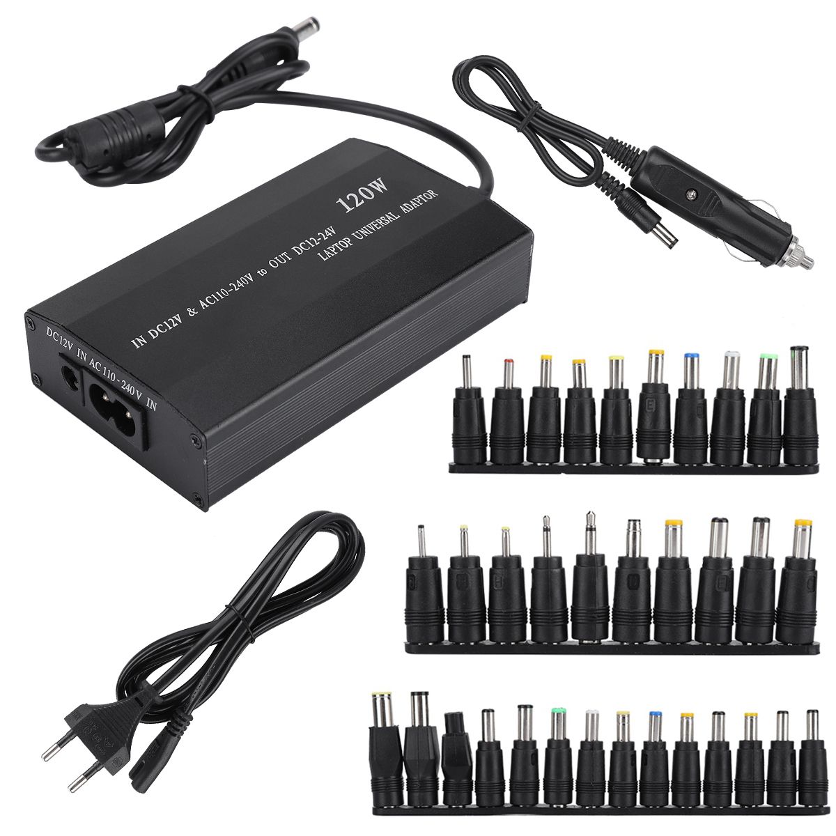 Home Use 34 Power With Universal Car Laptop Adapter 120W