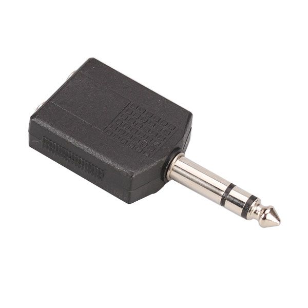 6.3mm 1/4" Y Splitter STEREO Plug Male To 2x6.35mm Jack Female Audio