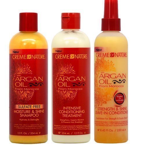 Argan Oil Shampoo, Intensive Treatment +Shine Leave-in