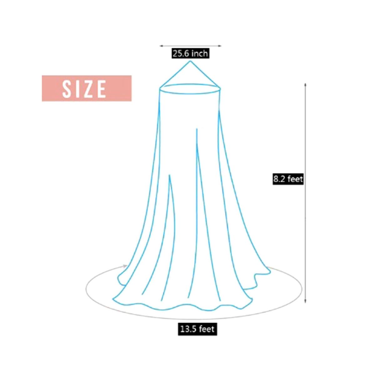 Bed Canopy -Pink Children's Mosquito Net Princess Round