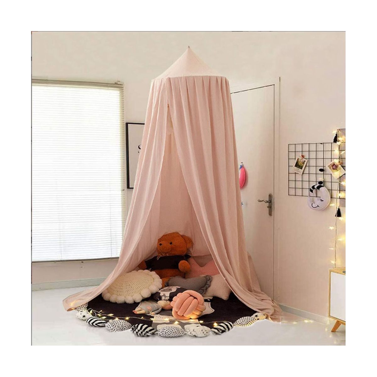 Bed Canopy -Pink Children's Mosquito Net Princess Round