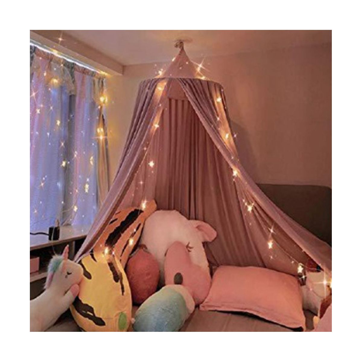 Bed Canopy -Pink Children's Mosquito Net Princess Round