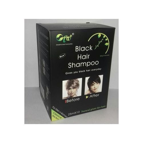 10 Packs Black & Shiny Hair Dye Shampoo For Unisex