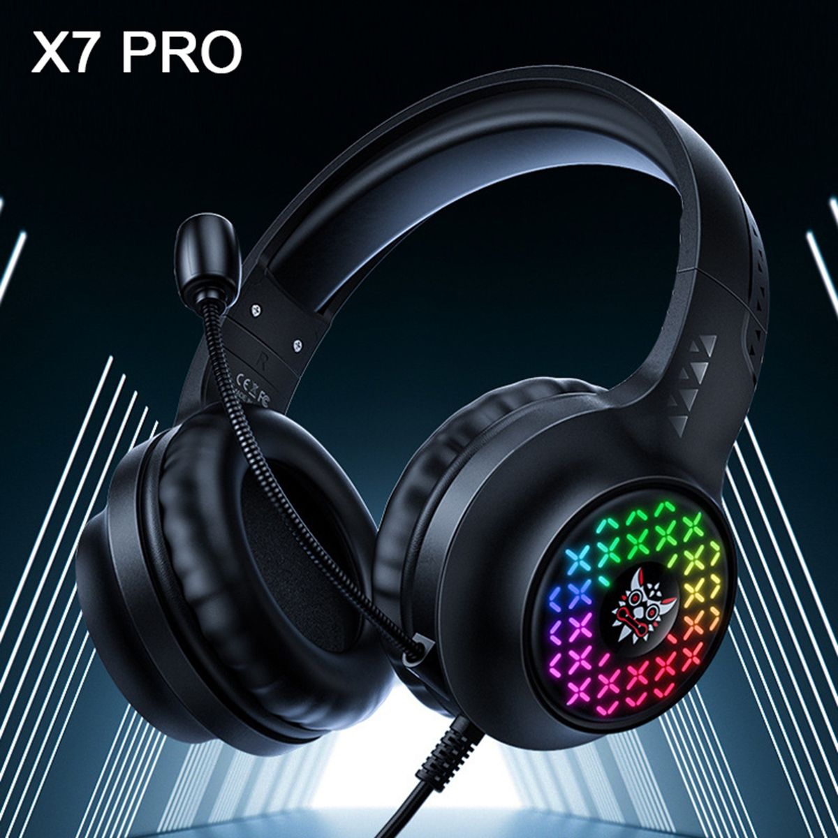 Wired Earpiece   3.5mm USB HiFi E-sports Headset Black