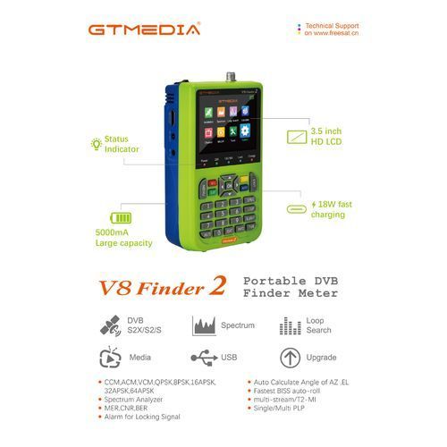 GTMEDIA V8 Finder2 Satellite Finder Meter TV Signal Detector