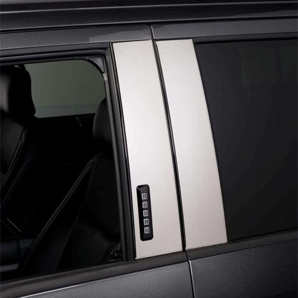 4Pcs Car Door Window Chrome Pillar Post Cover for 2015-2019 Ford F-150 Super/SuperCrew Cab Decoration Trim