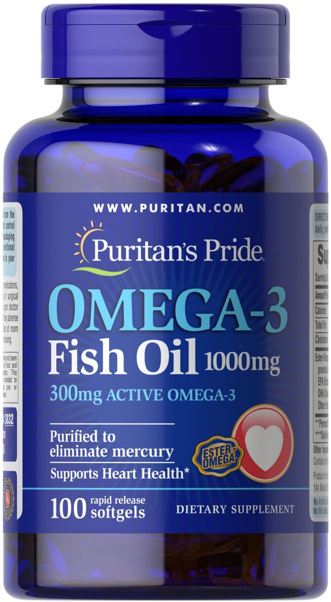 Omega-3 Fish Oil 1000 Mg X100