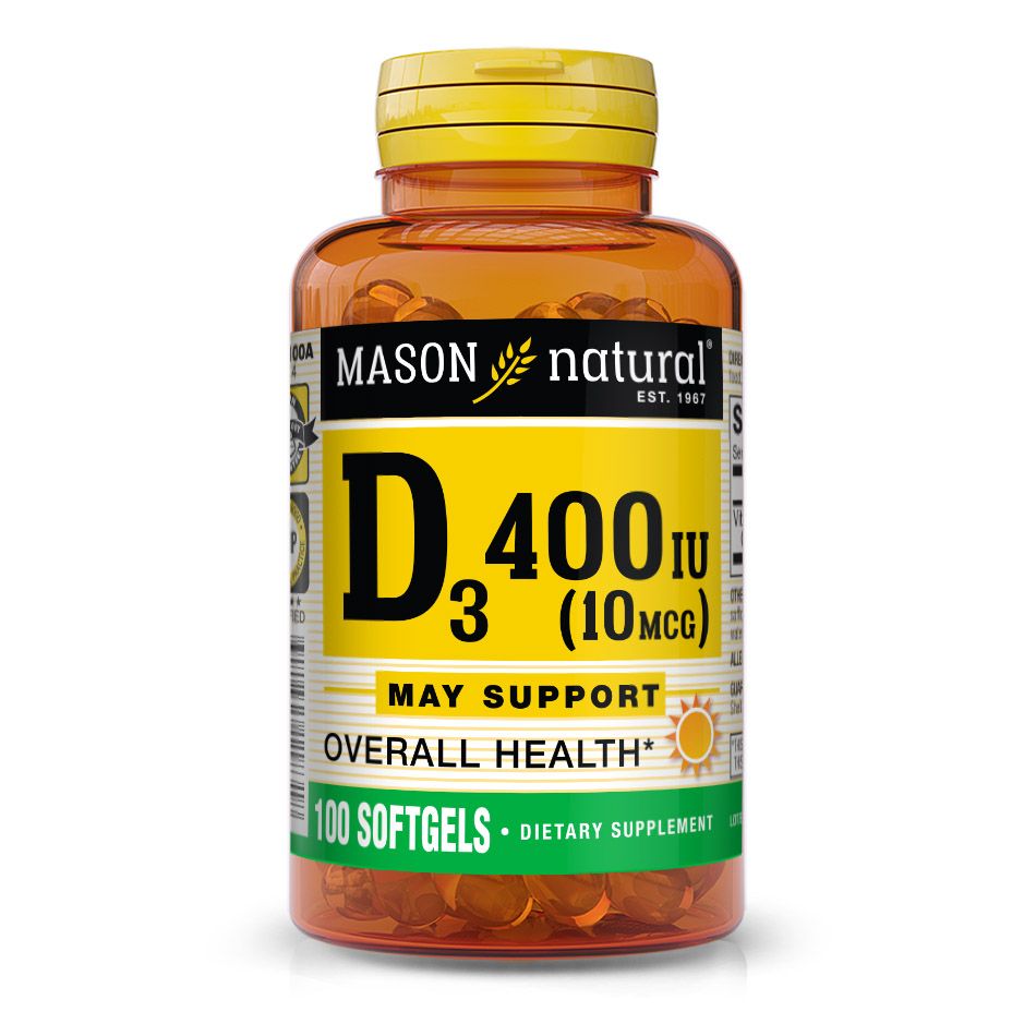 Vitamin D3 10 Mcg (400 IU) 100 Softgels