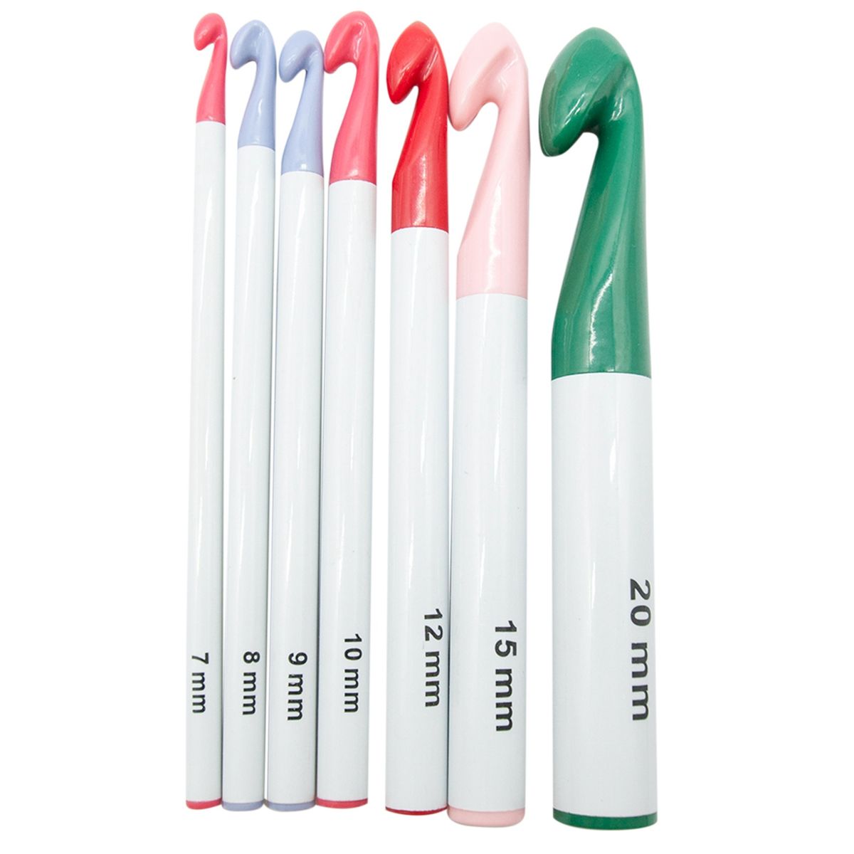 Crochet Hook Set,7/8/9/10/12/15/20mm Plastic Handle