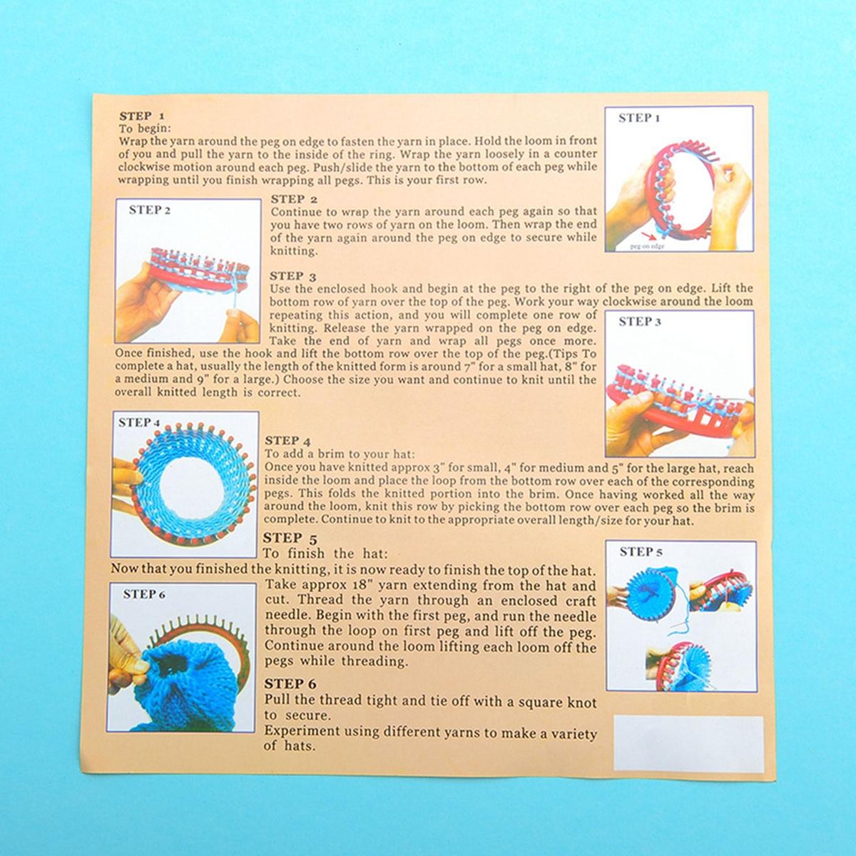 2 Set Round Knitting Loom Kit With  & Crochet Hook Lightweight
