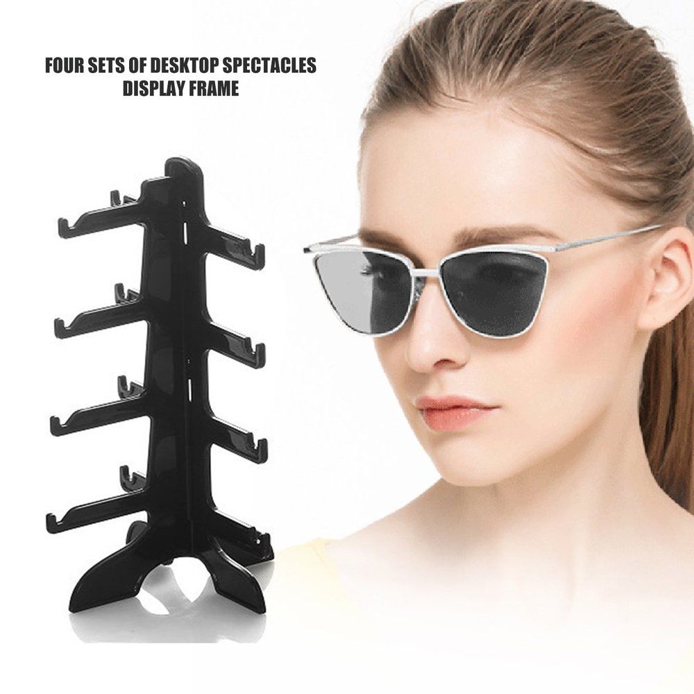 Eyeglasses Sunglasses Show Rack Holder Frame Display Stand Glasses Stent Black