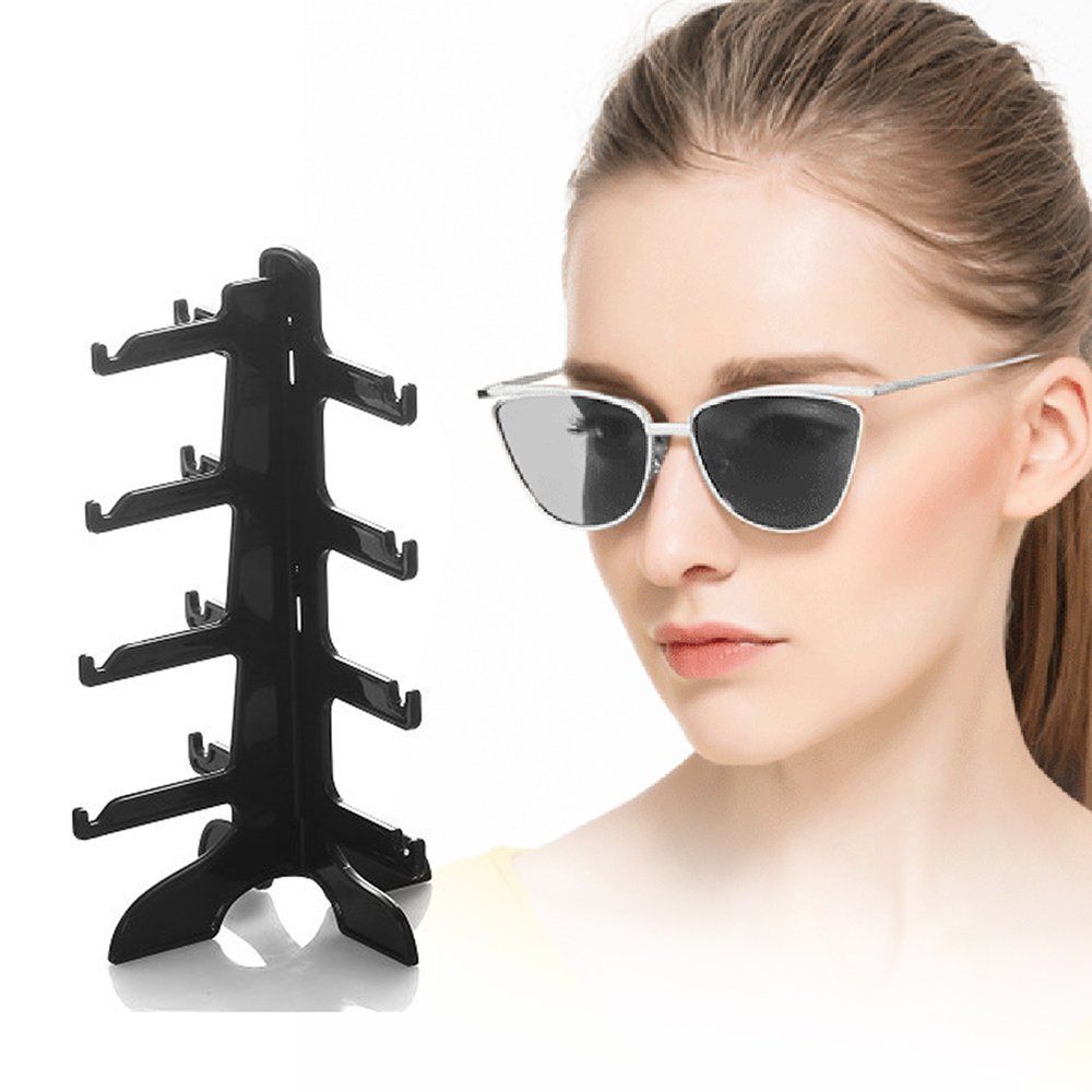 Eyeglasses Sunglasses Show Rack Holder Frame Display Stand Glasses Stent Black