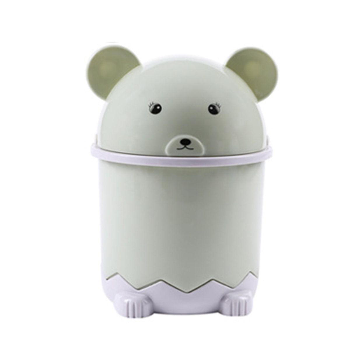 Waste Bin Mini Trash Can with Lid Green
