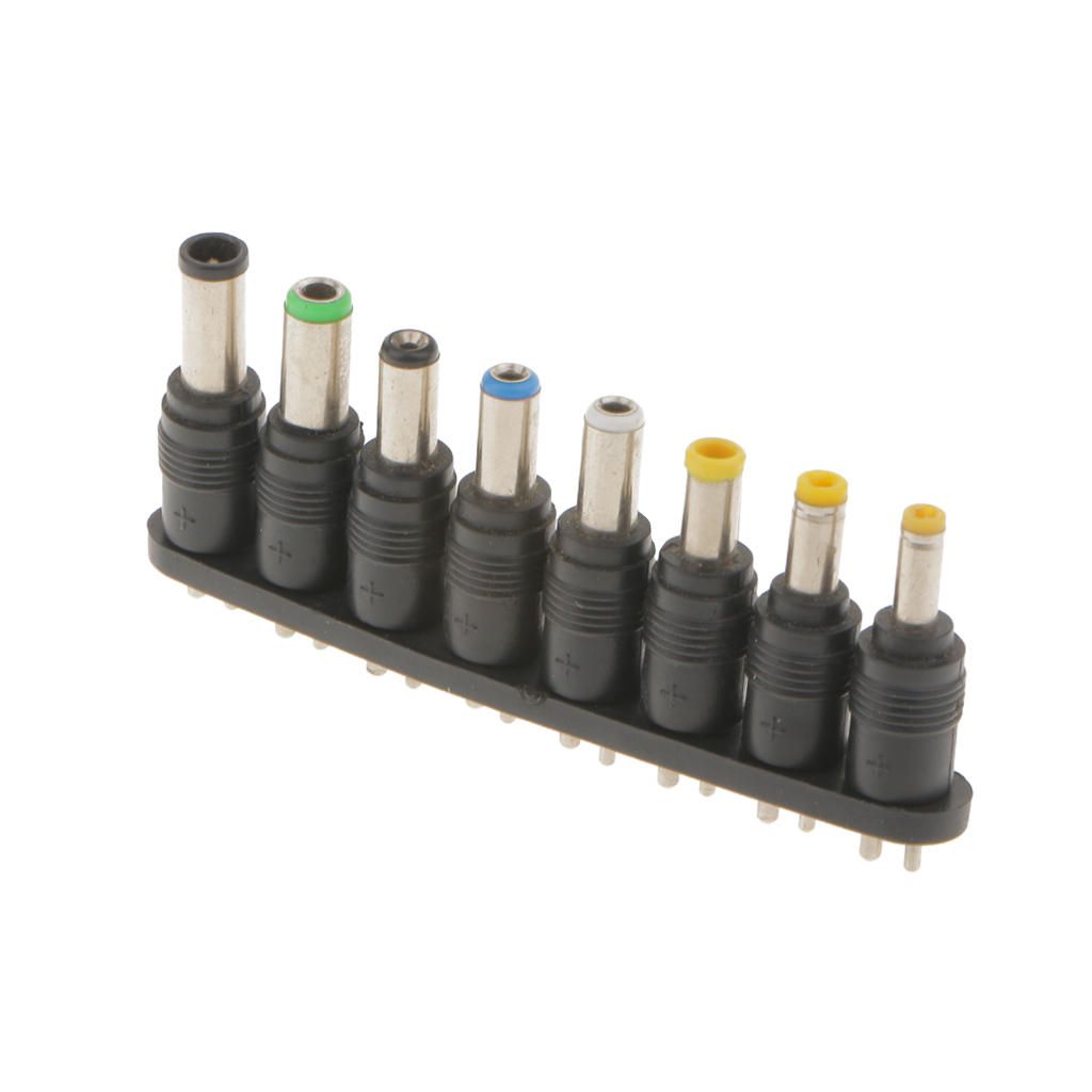 8 Piece Universal Notebook Laptop DC Charger Adapter Tips Connector