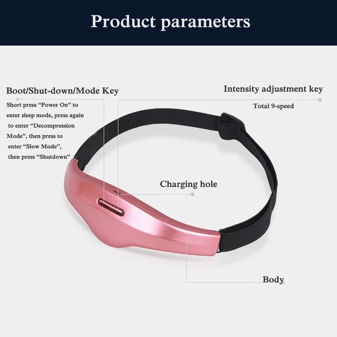 Electric Head Sleep Monitor Headache Relief Massager Pink