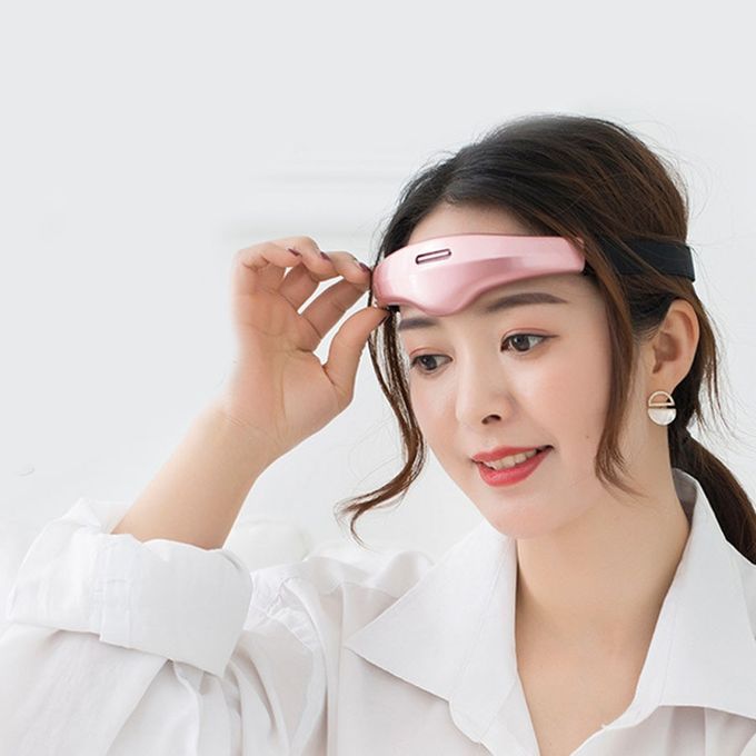 Electric Head Sleep Monitor Headache Relief Massager Pink