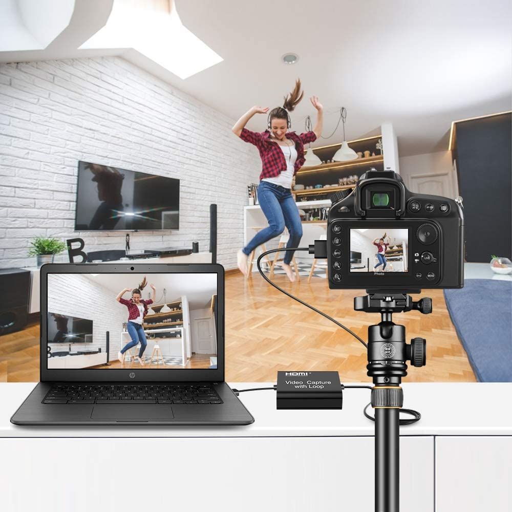 Video HDMI Capture Card With Loop Out, 4K HD 1080P 60FPS