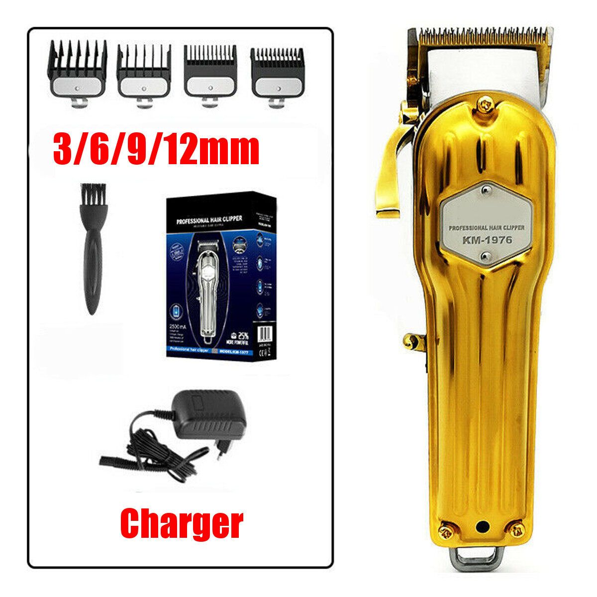 Home Rechargeable Electric Cordless Hair Clipper Trimmer Hair Beard Barber Haircut Machine With 4 Limit Combs