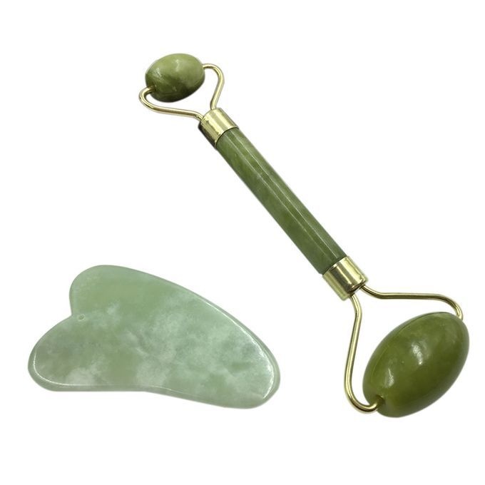 Jade Roller & Gua Sha Scraping Massage Tool With Protective