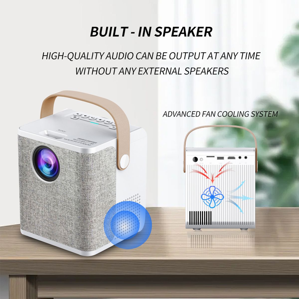 Portable Projector 1280*720P Resolution  Android 7.1 Home Theater Projector