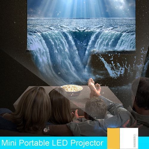 Portable Projector Mini LED Projectors Full 3D HD 1080P HDMI USB