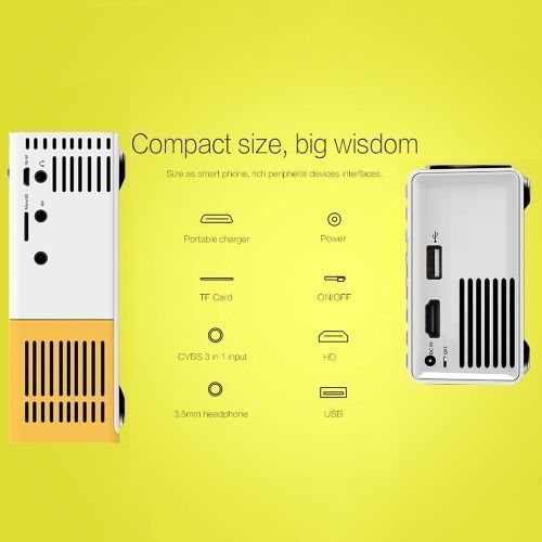 Portable Projector Mini LED Projectors Full 3D HD 1080P HDMI USB