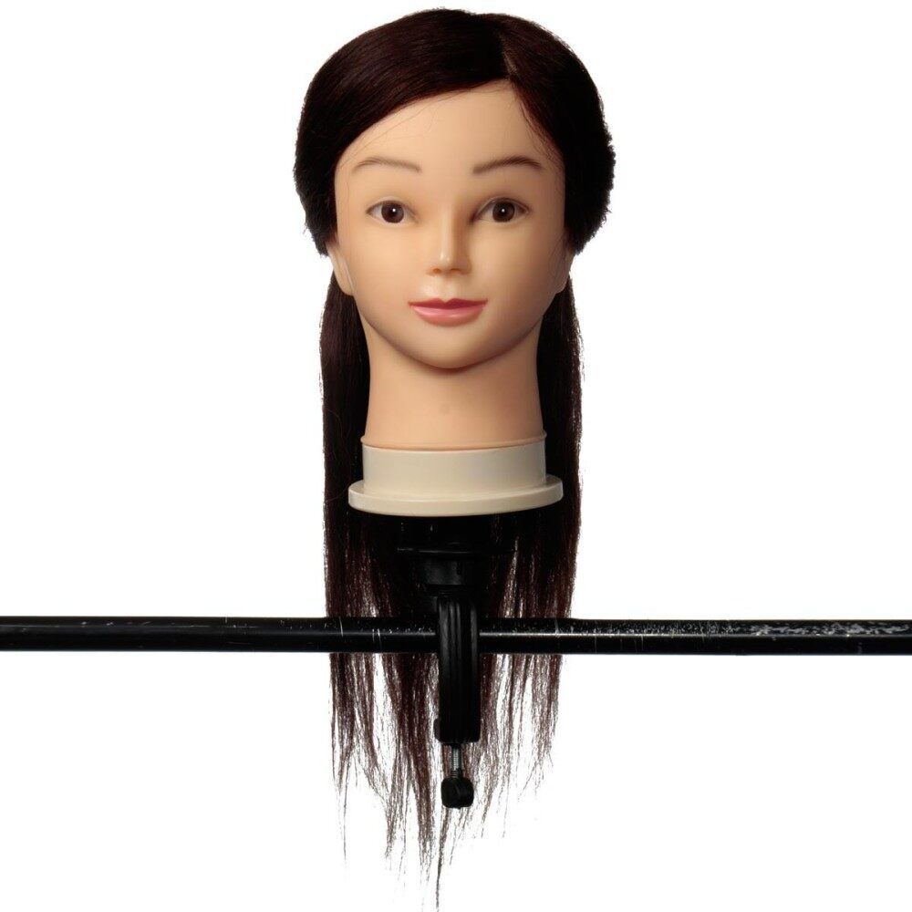 24'' 100% Cosmetology Hair Training Practice Head Hairdressing Mannequin + Braid