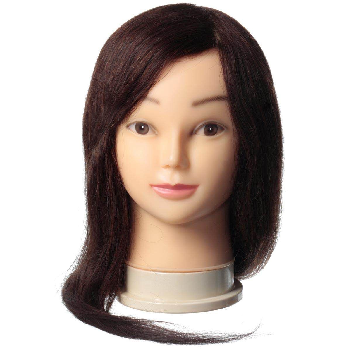 24'' 100% Cosmetology Hair Training Practice Head Hairdressing Mannequin + Braid