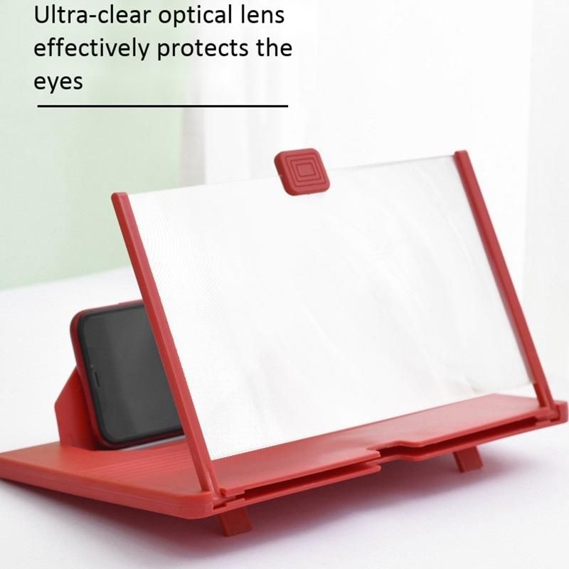 Phone Screen Magnifier 12 Inch 3D HD Video Black Smartphone