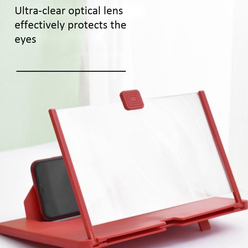 Phone Screen Magnifier 12 Inch 3D HD Video Black Smartphone