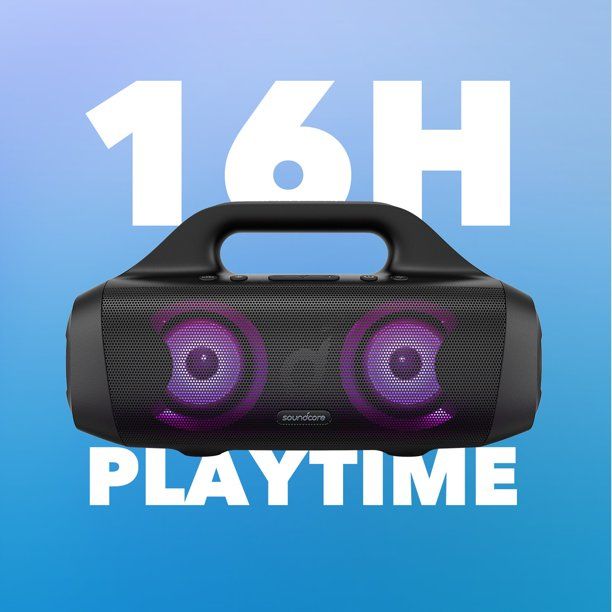 Soundcore Select Pro Portable Speaker - IPX7 Waterproof - BassUp - 16-Hour Playtime - Black