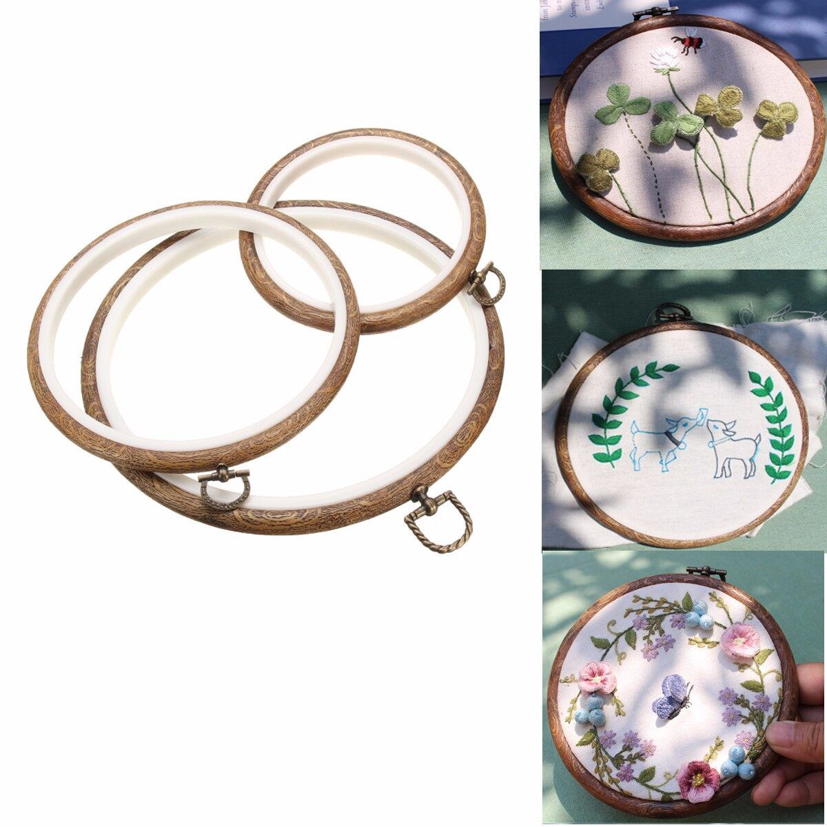 Multi-size Round Embroidery Cross Stitch Hoop Ring 145mm NEW Middle Circle