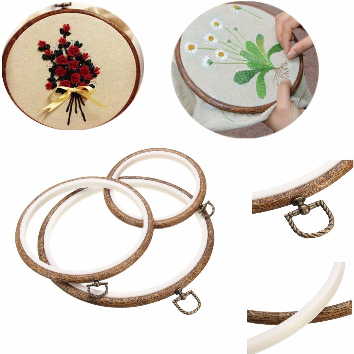 Multi-size Round Embroidery Cross Stitch Hoop Ring 145mm NEW Middle Circle
