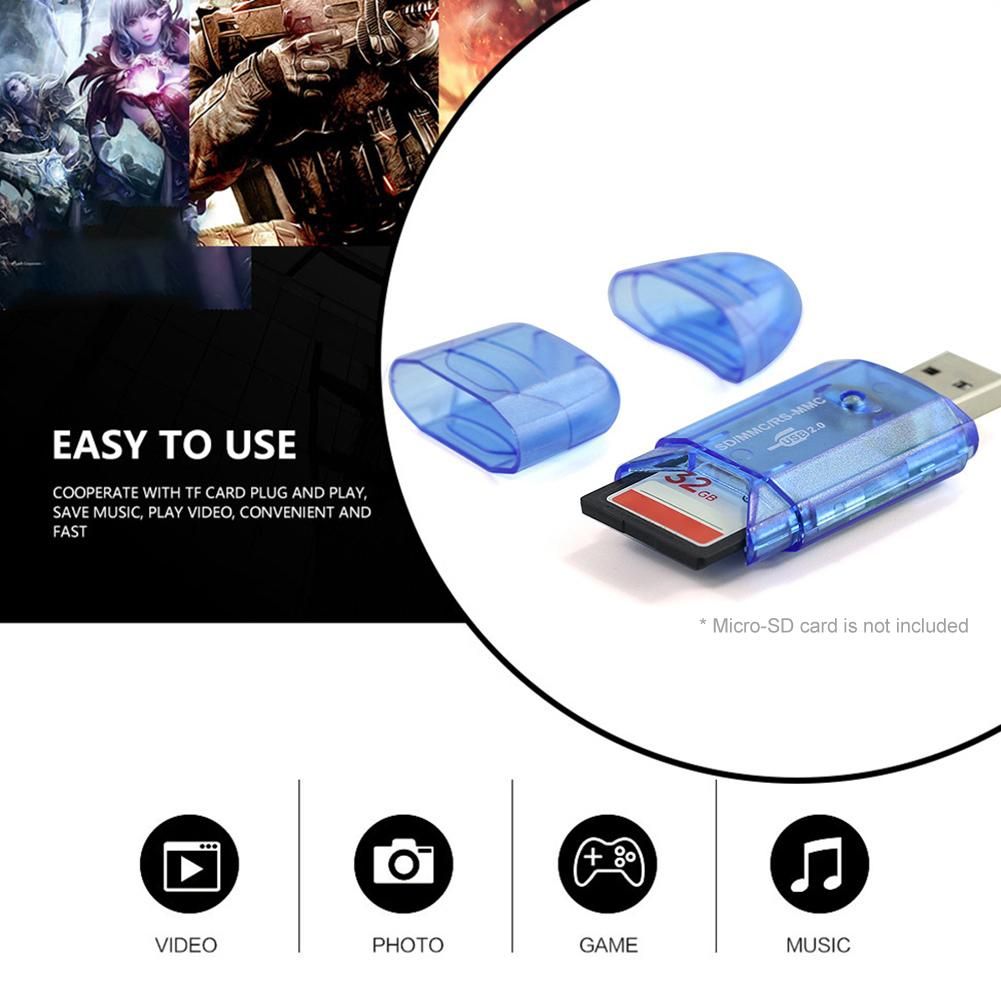 Mini USB 2.0 High Speed Micro-SD Phone Memory Card-Black