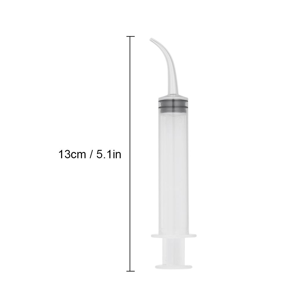 8 Pcs Disposable Dental Irrigation Syringe With Curved Tip