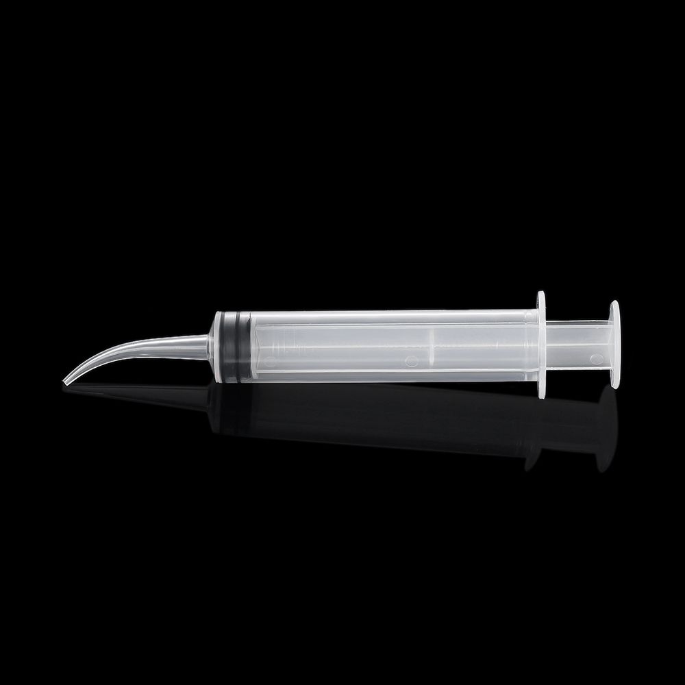 8 Pcs Disposable Dental Irrigation Syringe With Curved Tip