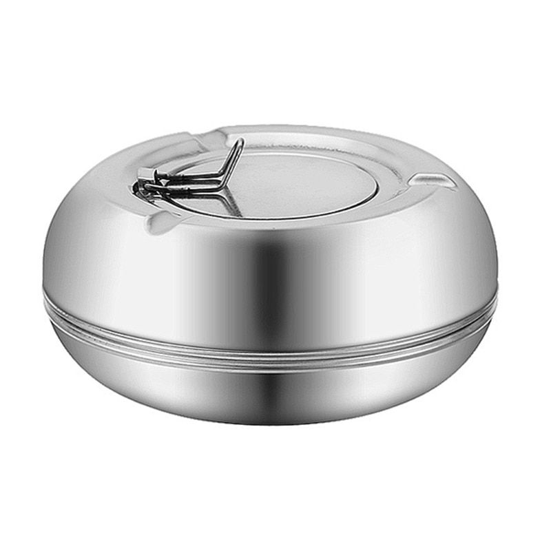 Ashtray Stainless Steel Es Tray Patio Tabletop Office Home Bedroom Yard Decoration Gifts Drop Shipping