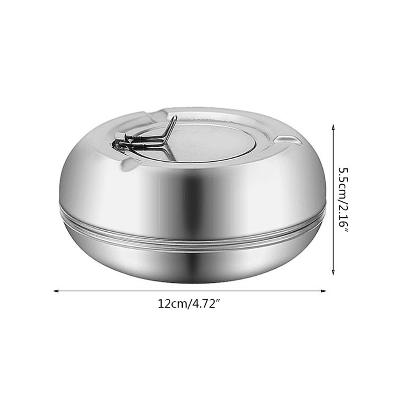 Ashtray Stainless Steel Es Tray Patio Tabletop Office Home Bedroom Yard Decoration Gifts Drop Shipping
