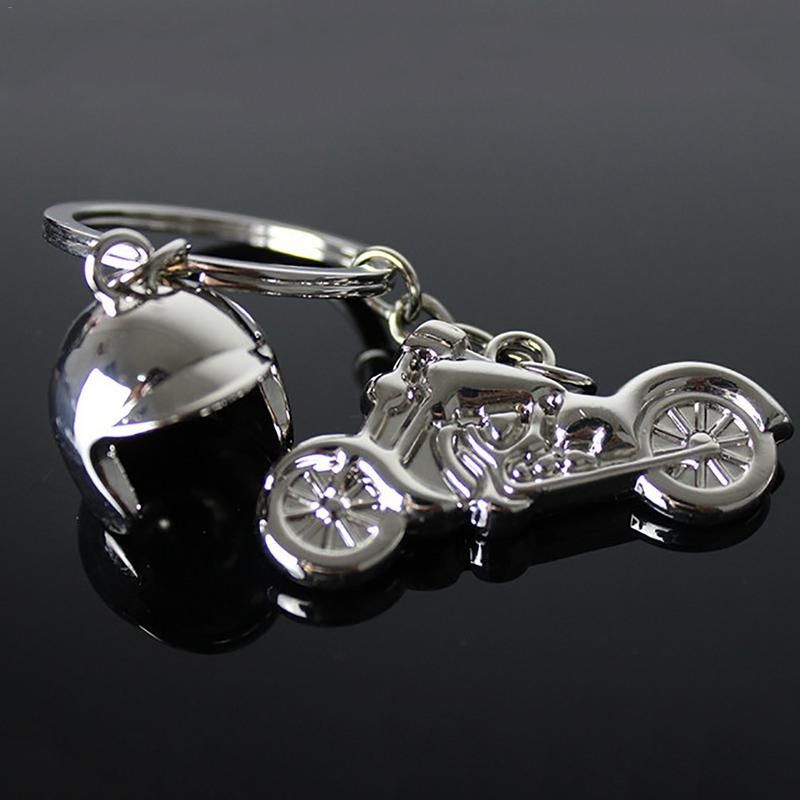 Classic 3D Motorcycle Helmet Charms Creation Alloy Key Chain Key Holder Car Key