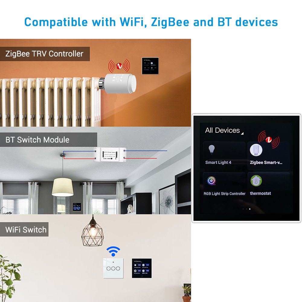 Smart Home Control Panel Multi-functional WiFi Smart Scene