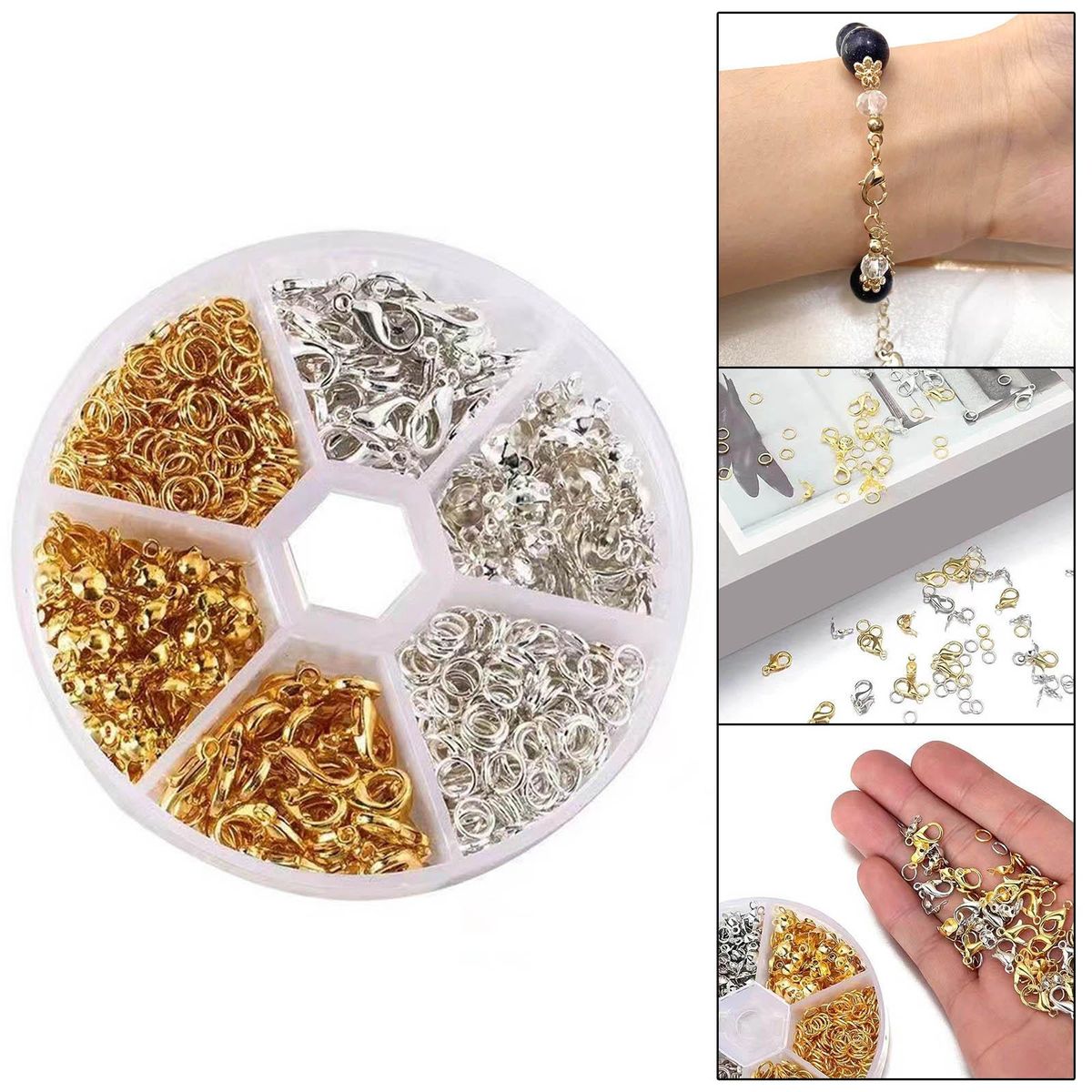 450x Jump Split  Lobster Clasps Jewelry Findings Sets