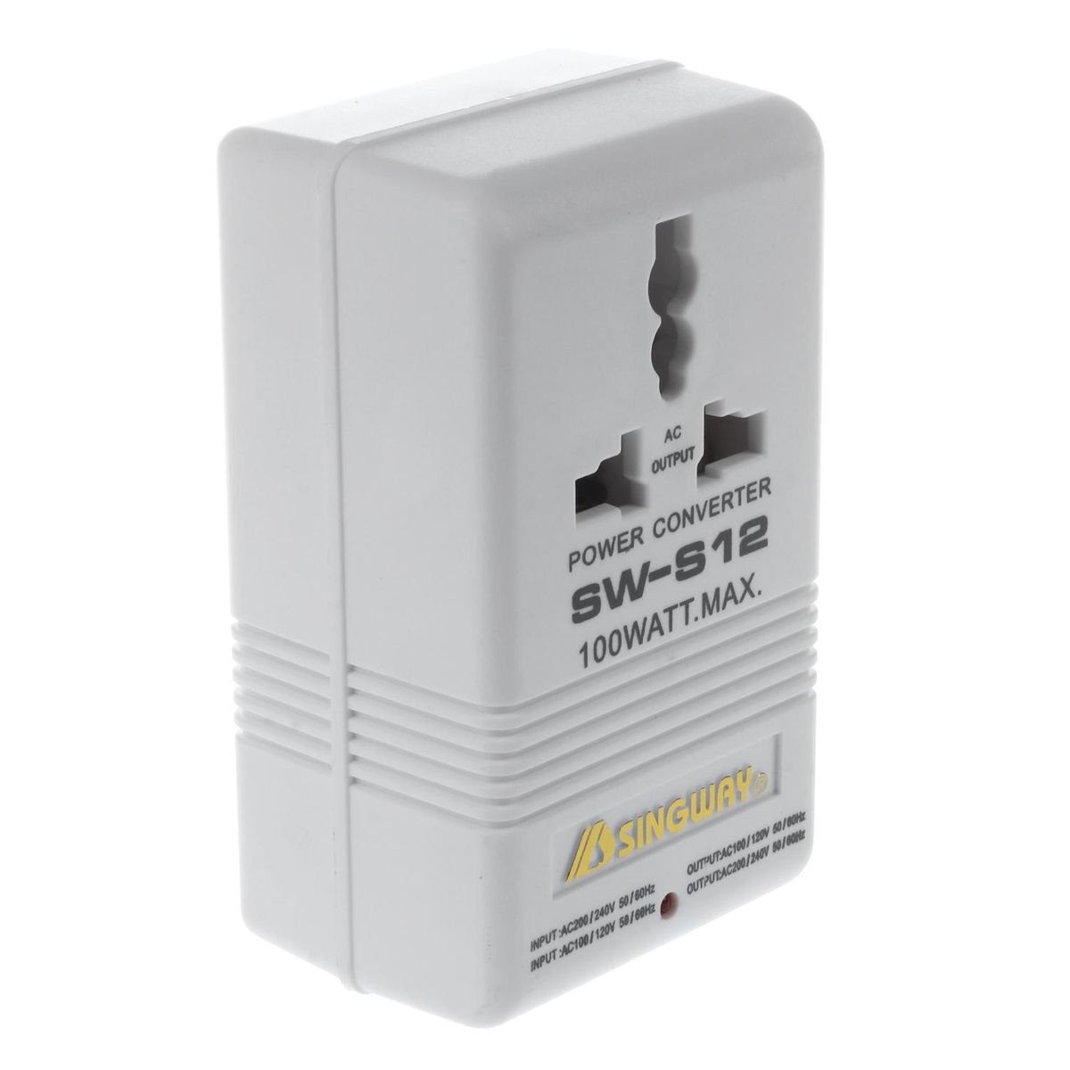 SINGWAY 100W 110V/120V to 220V/240V Step-Up&Down Voltage Converter Transformer Travel White